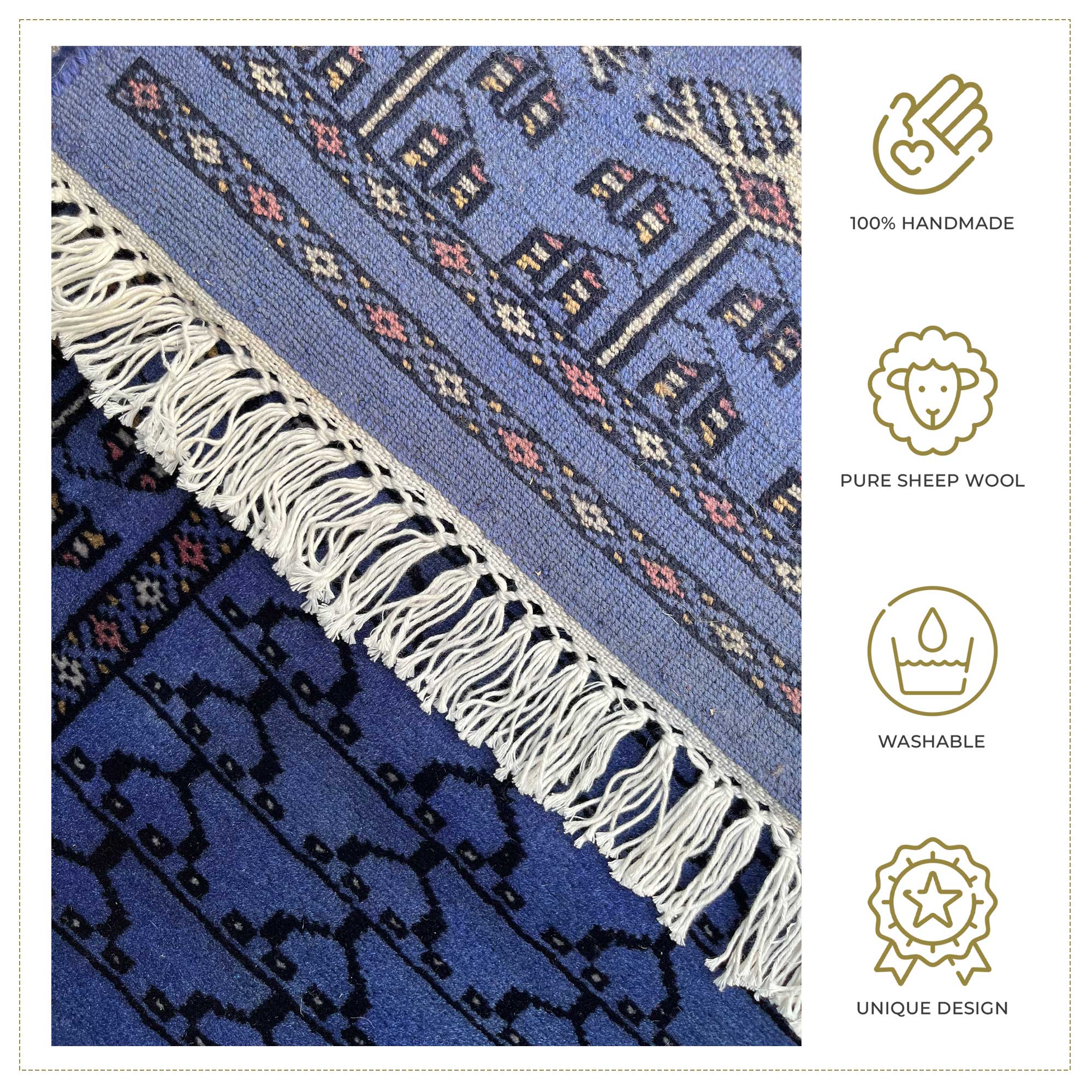 2.5x10 Hand Knotted Wool Carpet Purple Parda - Image 5