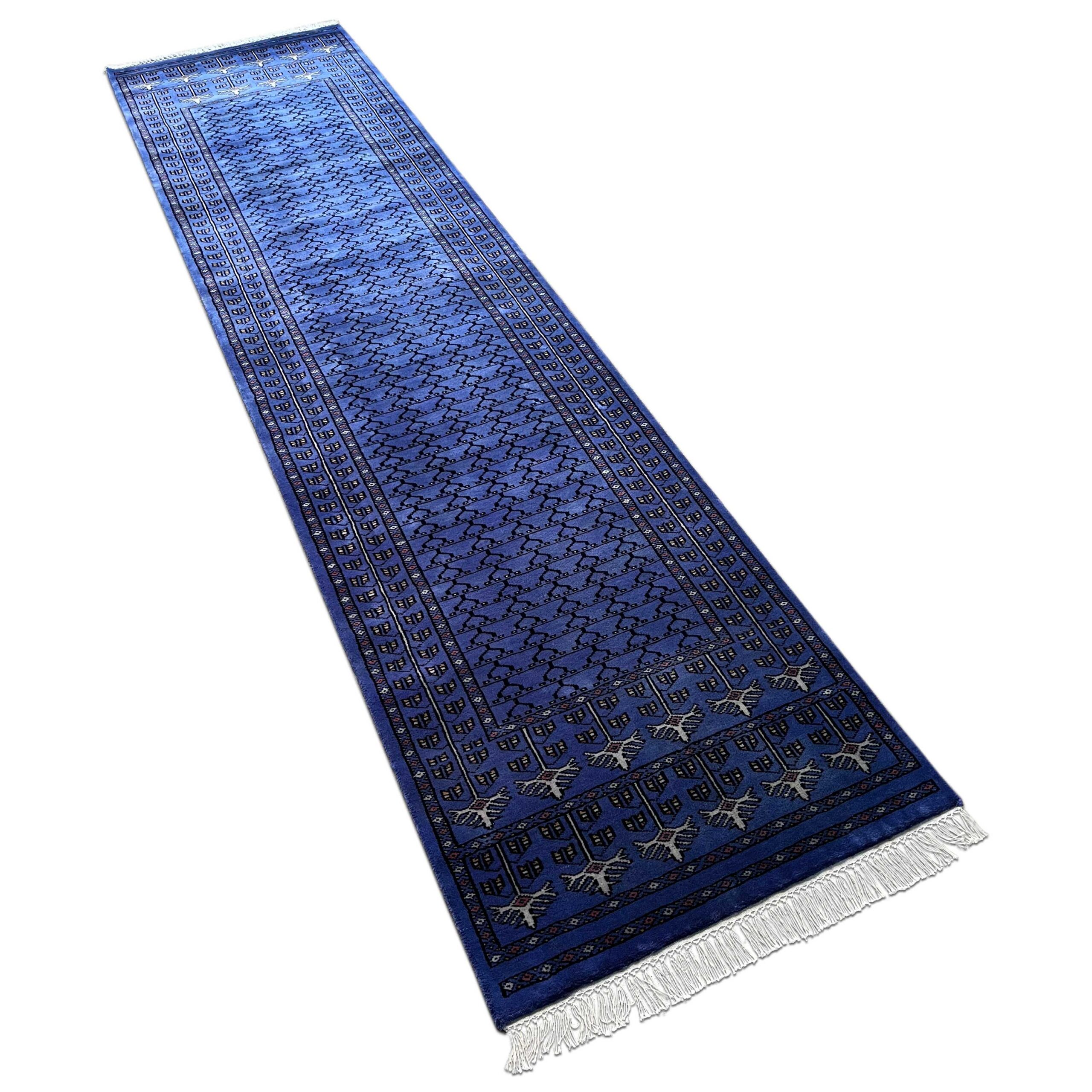 2.5x10 Hand Knotted Wool Carpet Purple Parda