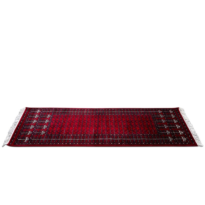 2x6 ft Hand Knotted Wool Red Runner Rug Parda - Image 7