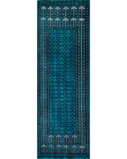 2x6PardaTurquoiseWoolRunnerCarpet