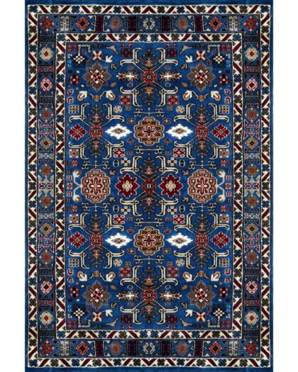 4x6 feet Hand Knotted Rooz Blue Wool Carpet