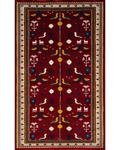 birds small carpet red