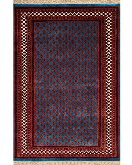 traditional handmade carpet blue