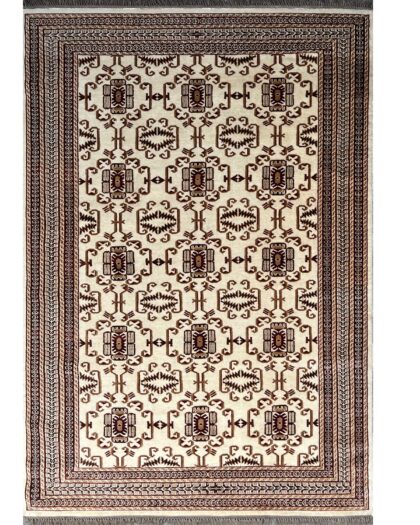 6x9 feet Royal Palace White Wool carpet