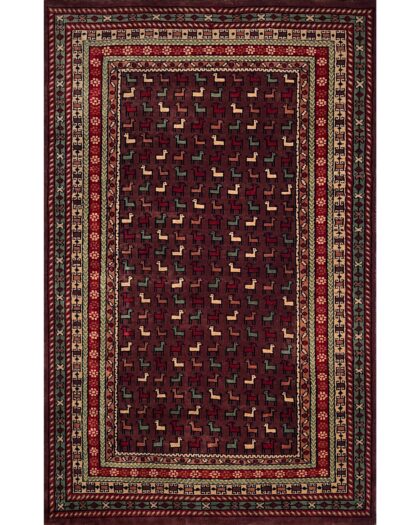 4x6 Handmade Hand Knotted Wool Carpet Bakri Brown
