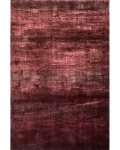 4x6 Handmade Hand Knotted Bamboo Silk Carpet Grass Maroon