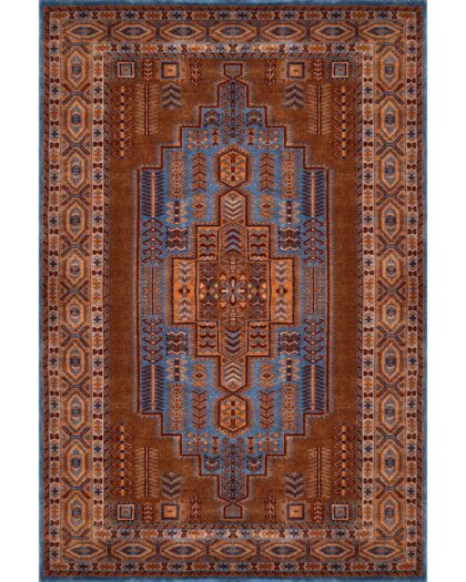 4x6 Handmade Hand Knotted Wool Carpet Teer Blue