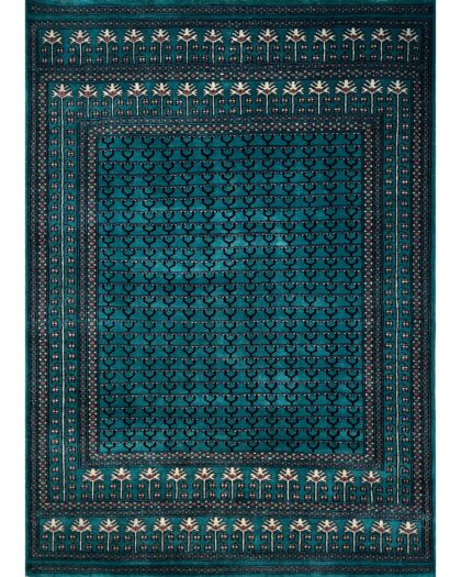 5x7 Handmade Hand Knotted Wool Carpet Parda Turquoise