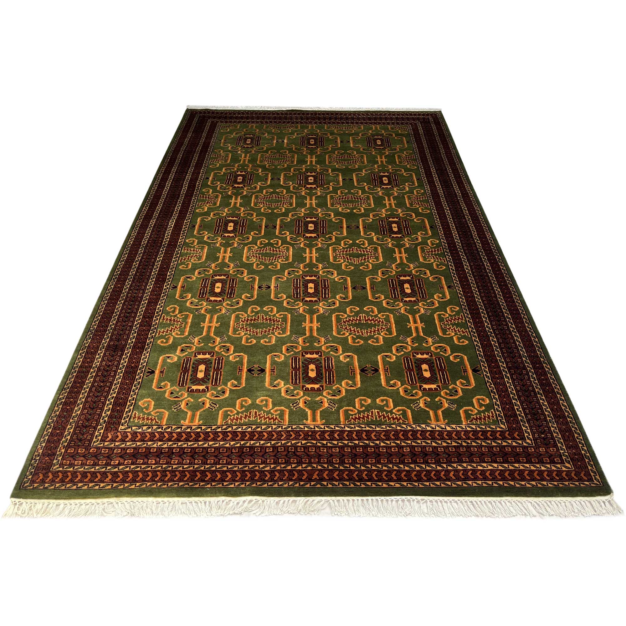 6x9 ft Hand Knotted Woolen Rug Palace Green - Image 5