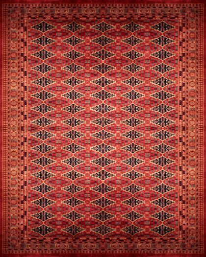 8x10 Handmade Hand Knotted Wool Carpet Bukhara Maroon