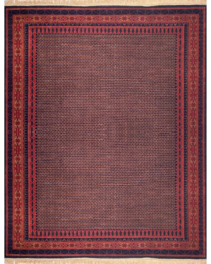 8x10 ft Hand Knotted Woolen Rug Black Kanta