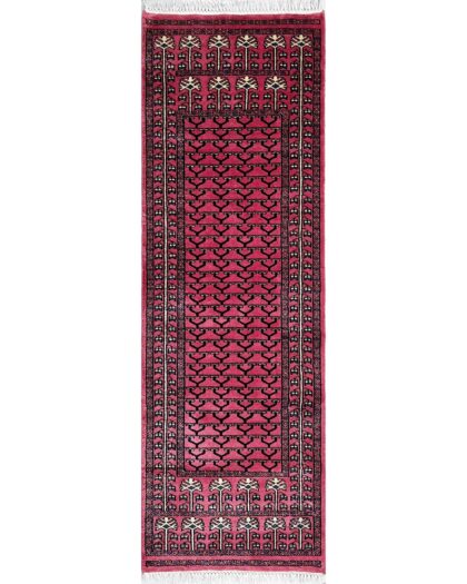 Handmade Hand Knotted Wool Runner carpet 2x6 feet Peach Traditional Parda