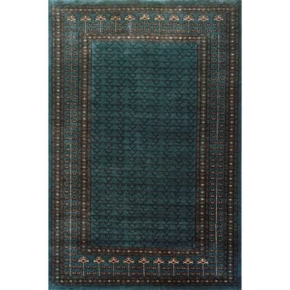 4×6 Feet Royal Grey Hand Knotted Parda Carpet