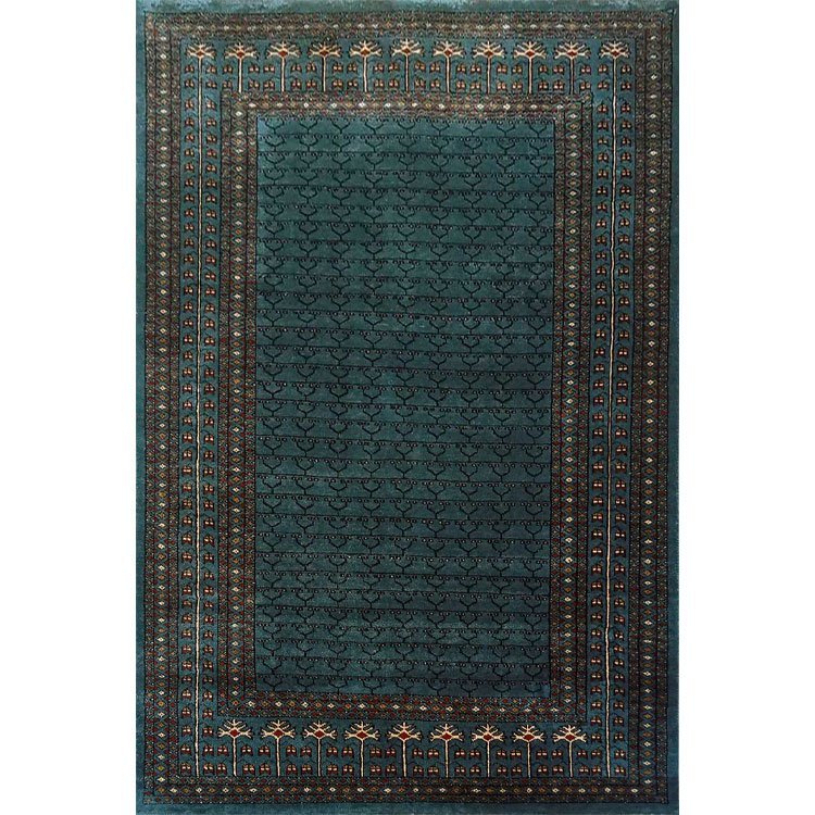 4×6 Feet Royal Grey Hand Knotted Parda Carpet