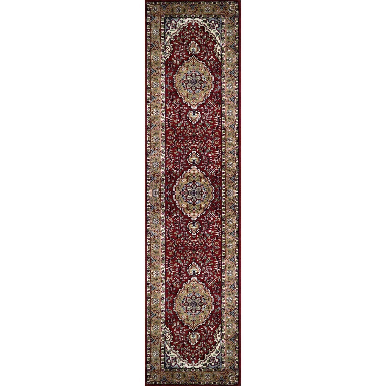 2.5x10 feet Hand Knotted Persian Wool Carpet Red