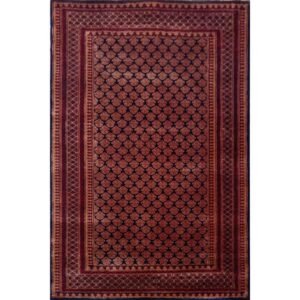4×6 Feet Black Hand Knotted Wool Carpet Lichi