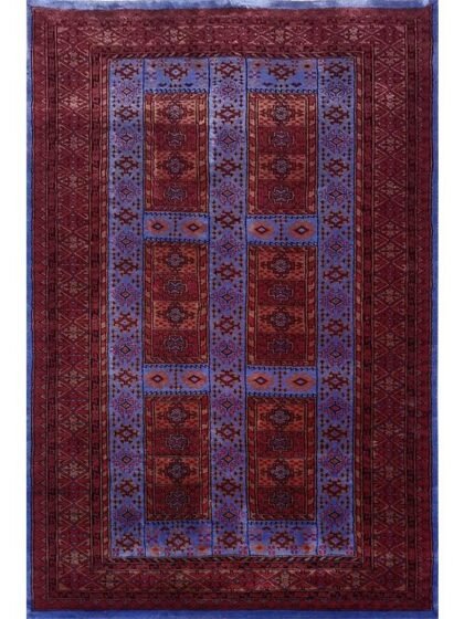 4×6 Feet Purple Hand Knotted Dubba Wool Carpet