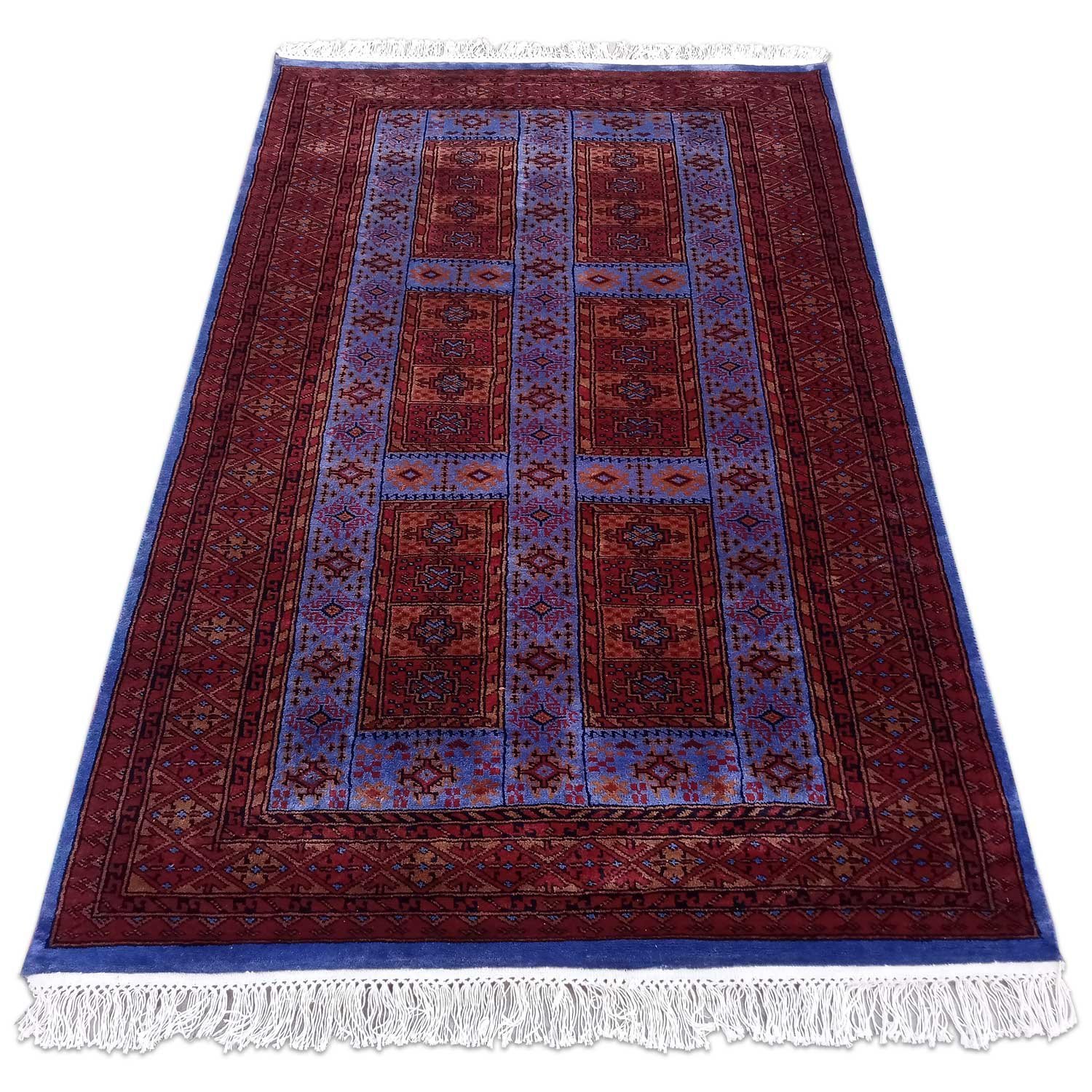 4×6 Feet Purple Hand Knotted Dubba Wool Carpet - Image 2