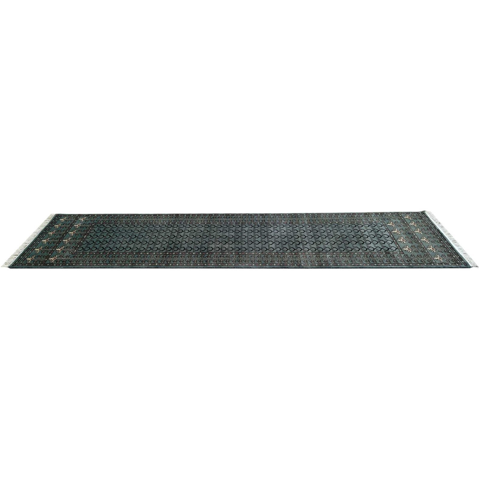 2.5x10 Feet Hand Knotted Wool Carpet Runner Gray - Image 3