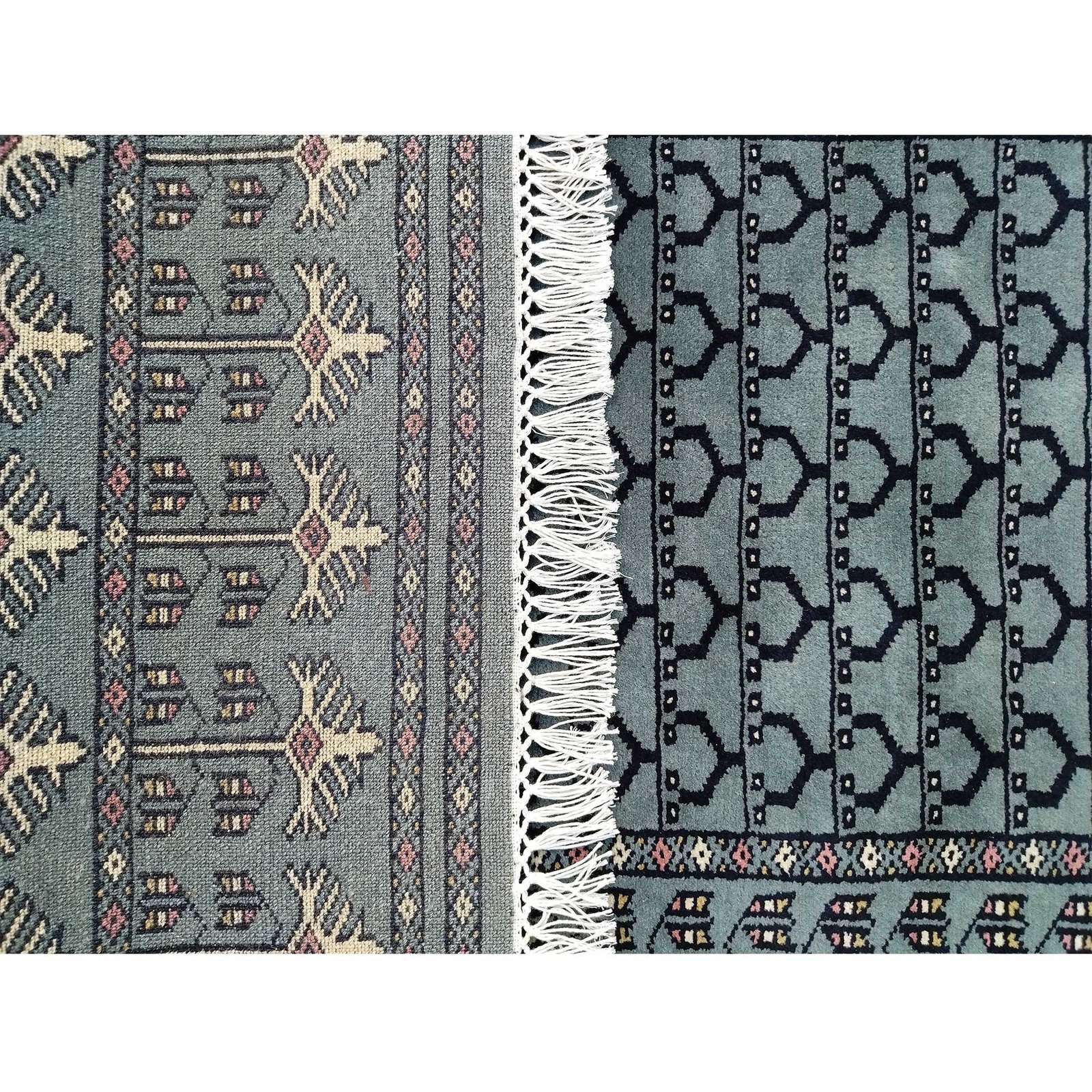 2.5x10 Feet Hand Knotted Wool Carpet Runner Gray - Image 6