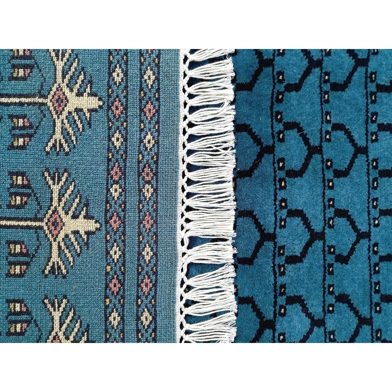 2.5x10 Feet Blue Runner Handmade Wool Carpet - Image 4