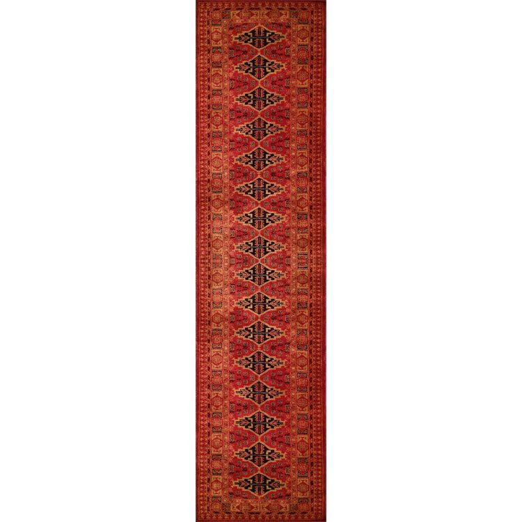 2.5x10 Feet Hand Knotted Red Wool Carpet Bukhara