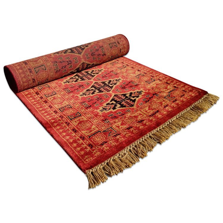 2.5x10 Feet Hand Knotted Red Wool Carpet Bukhara - Image 5