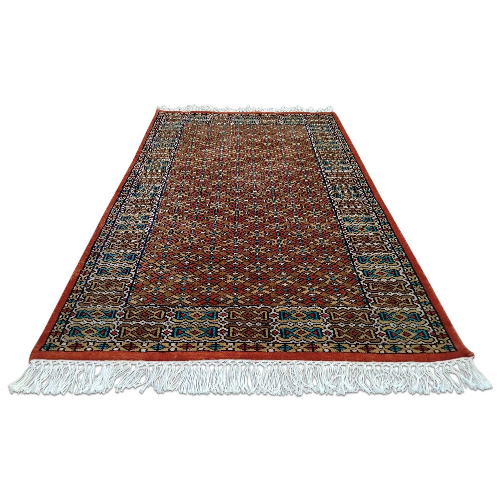 2.5x4 Feet Handmade Wool Carpet Tribal (Copper) - Image 2