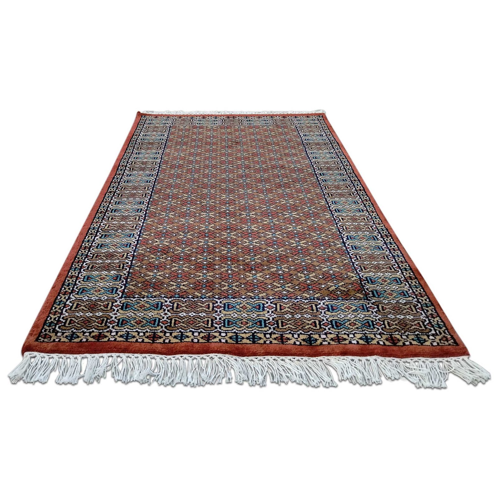 2.5x4 Feet Handmade Wool Carpet Tribal (Copper) - Image 4