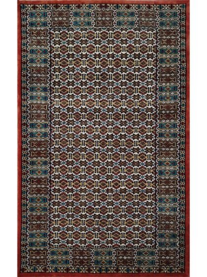 2.5x4 Feet Hand Knotted Wool Carpet Copper