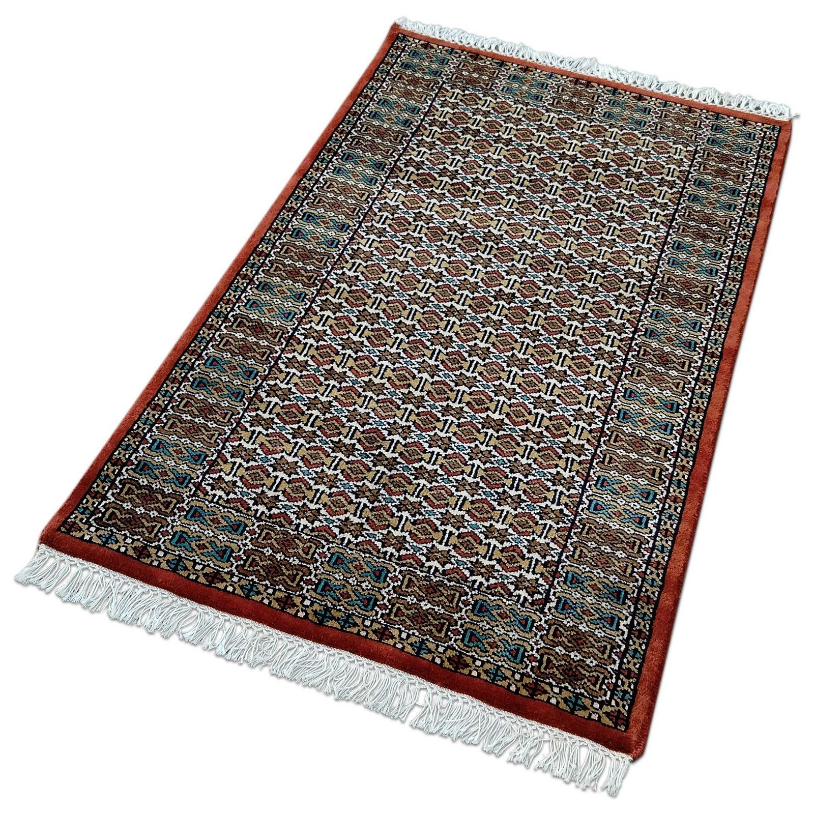 2.5x4 Feet Hand Knotted Wool Carpet Copper - Image 4