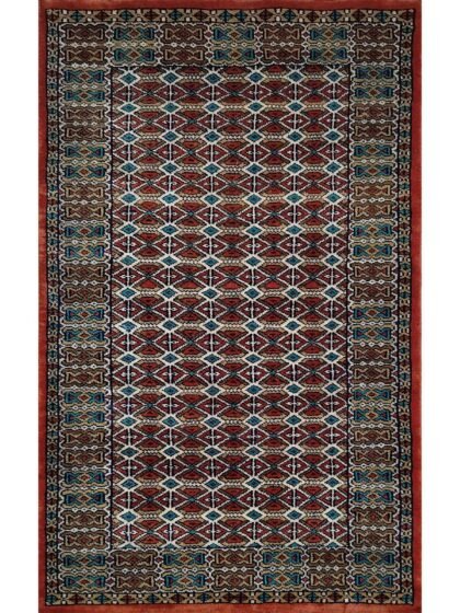 2.5x4 Feet Handmade Wool Carpet Copper