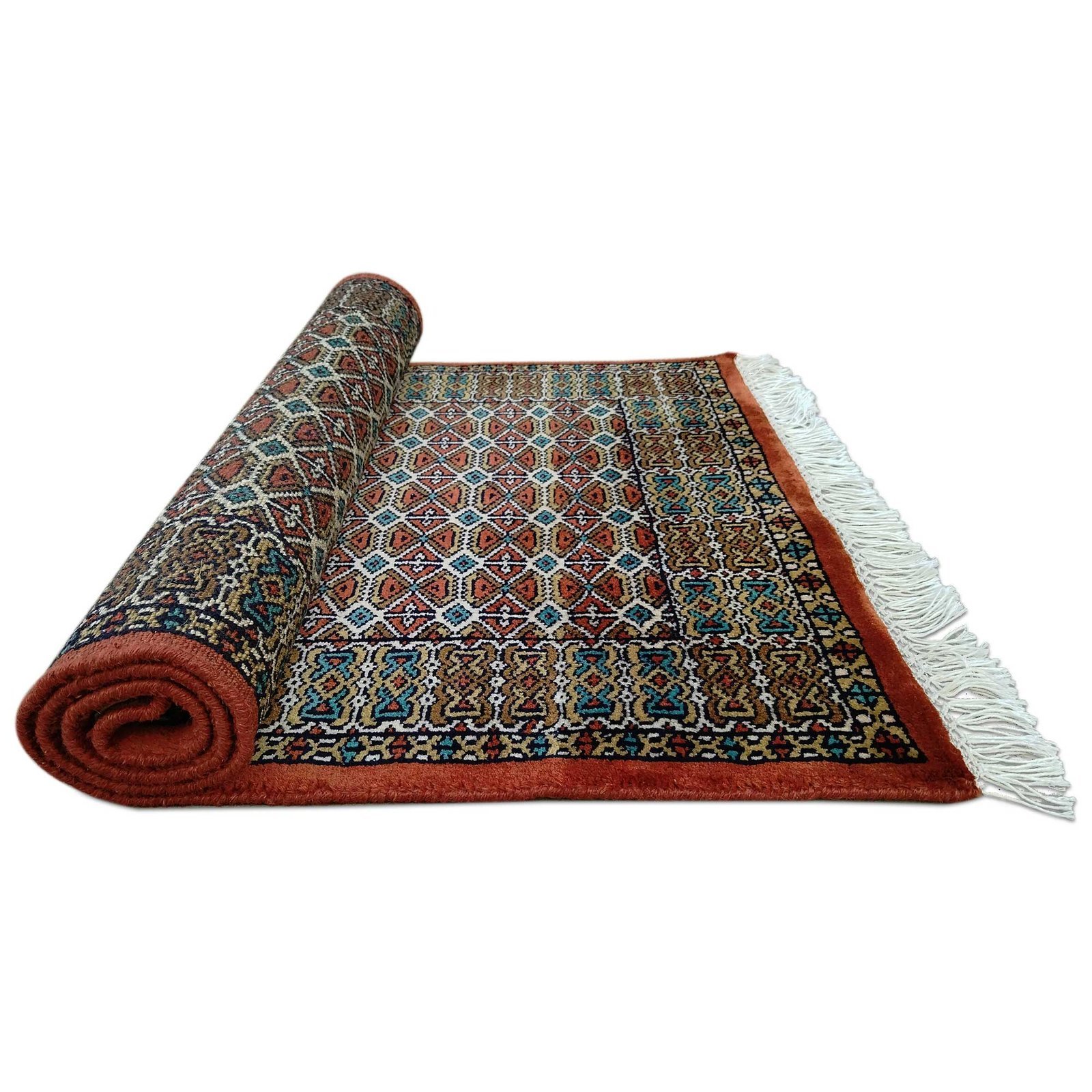 2.5x4 Feet Handmade Wool Carpet Copper - Image 6