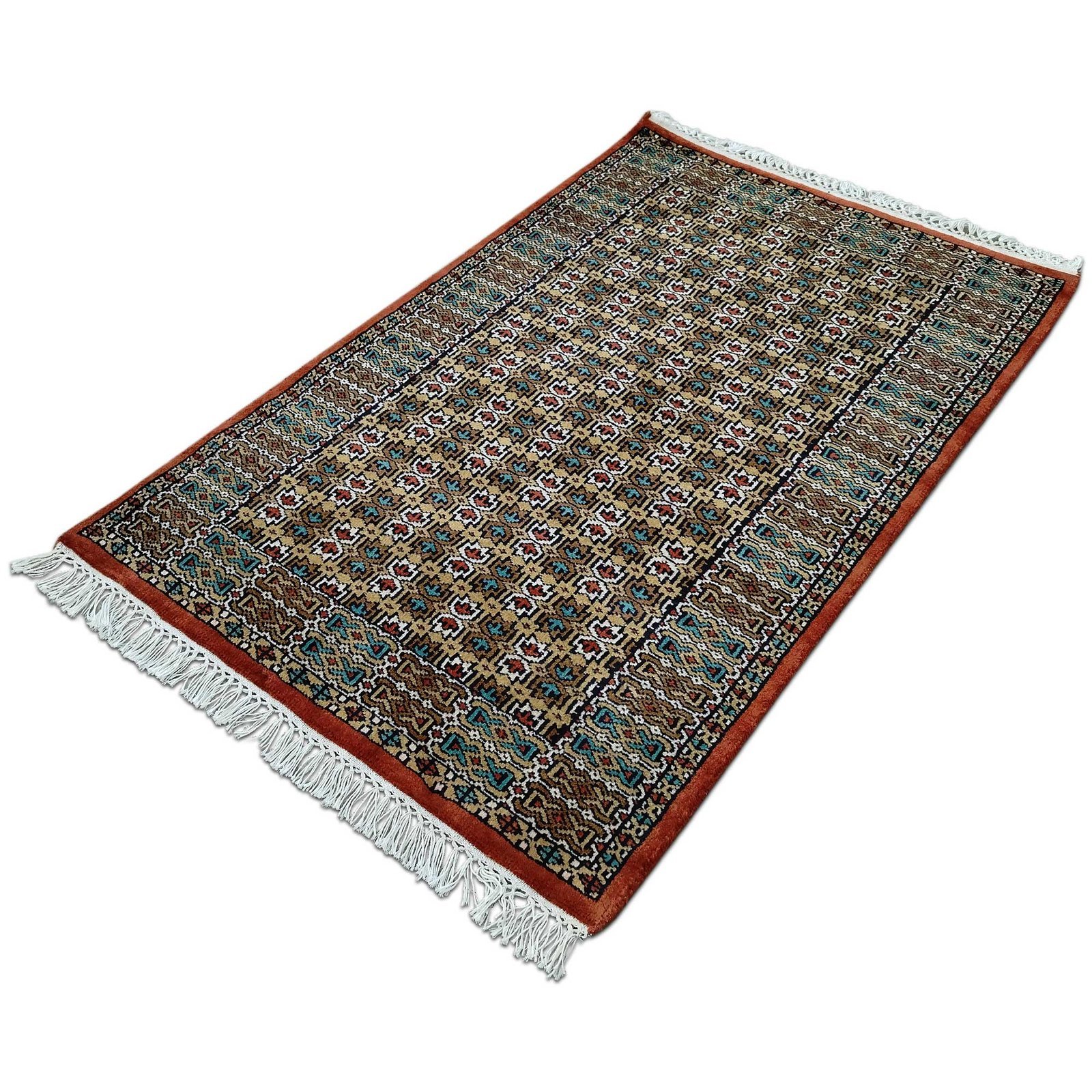 2.5x4 Feet Hand Knotted Wool Carpet Copper - Image 2