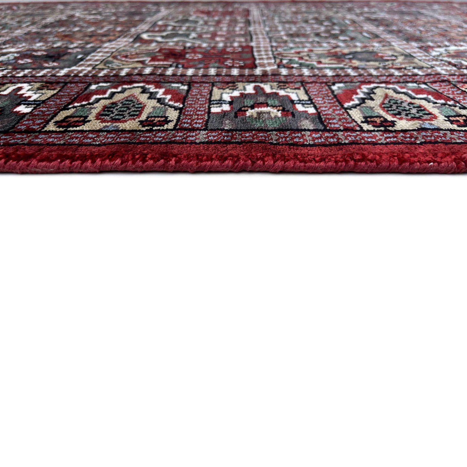 2.5x4 feet Hand Knotted Bamboo Silk Carpet Hamadan Red - Image 6