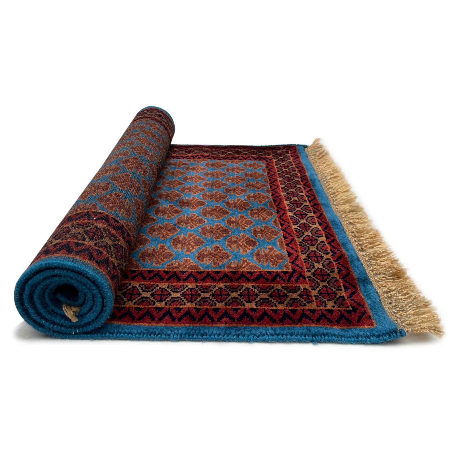 2.5x4 ft Hand Knotted Woolen Carpet Blue lichi - Image 6