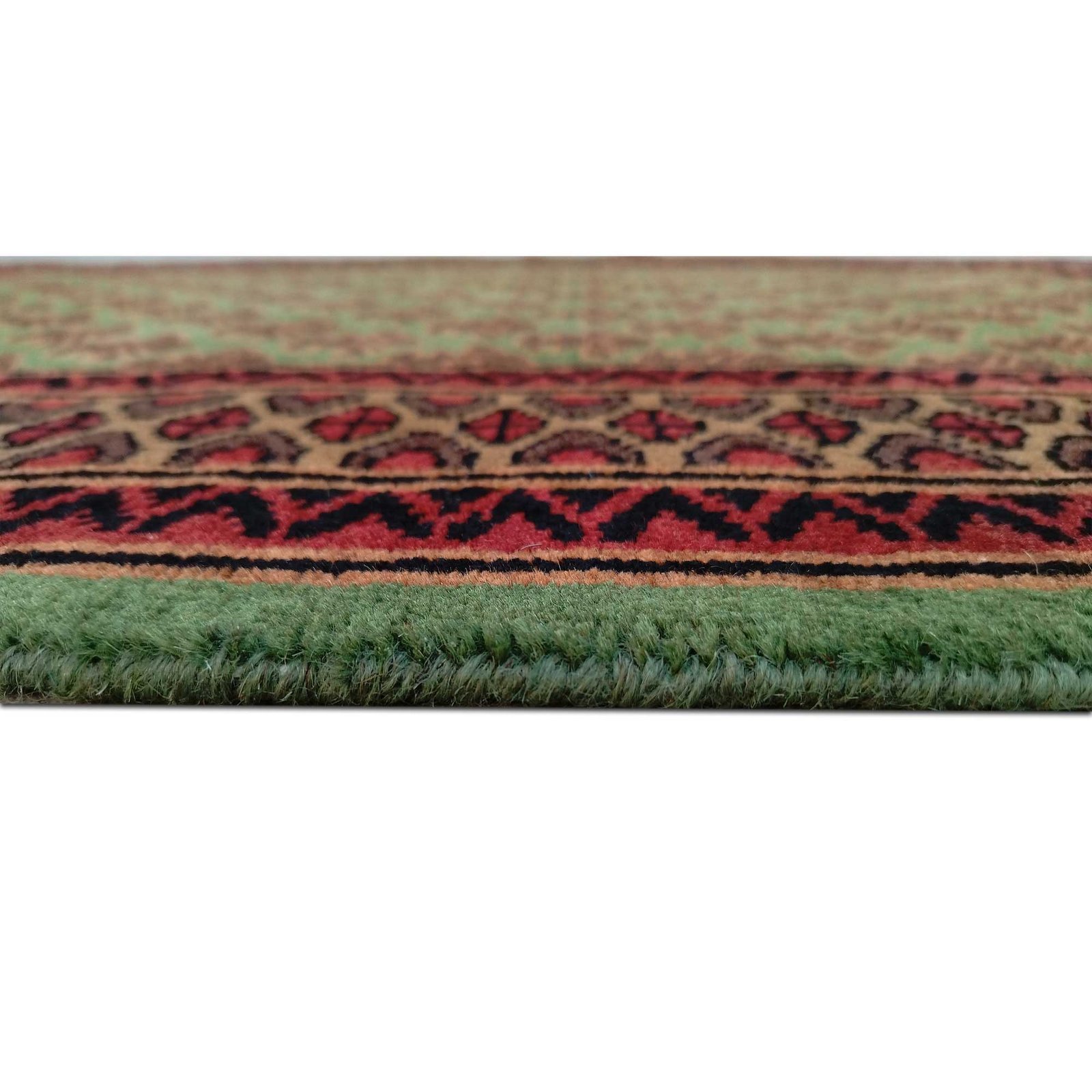 2.5x4 feet Hand Knotted Wool Carpet Lichi Green - Image 5