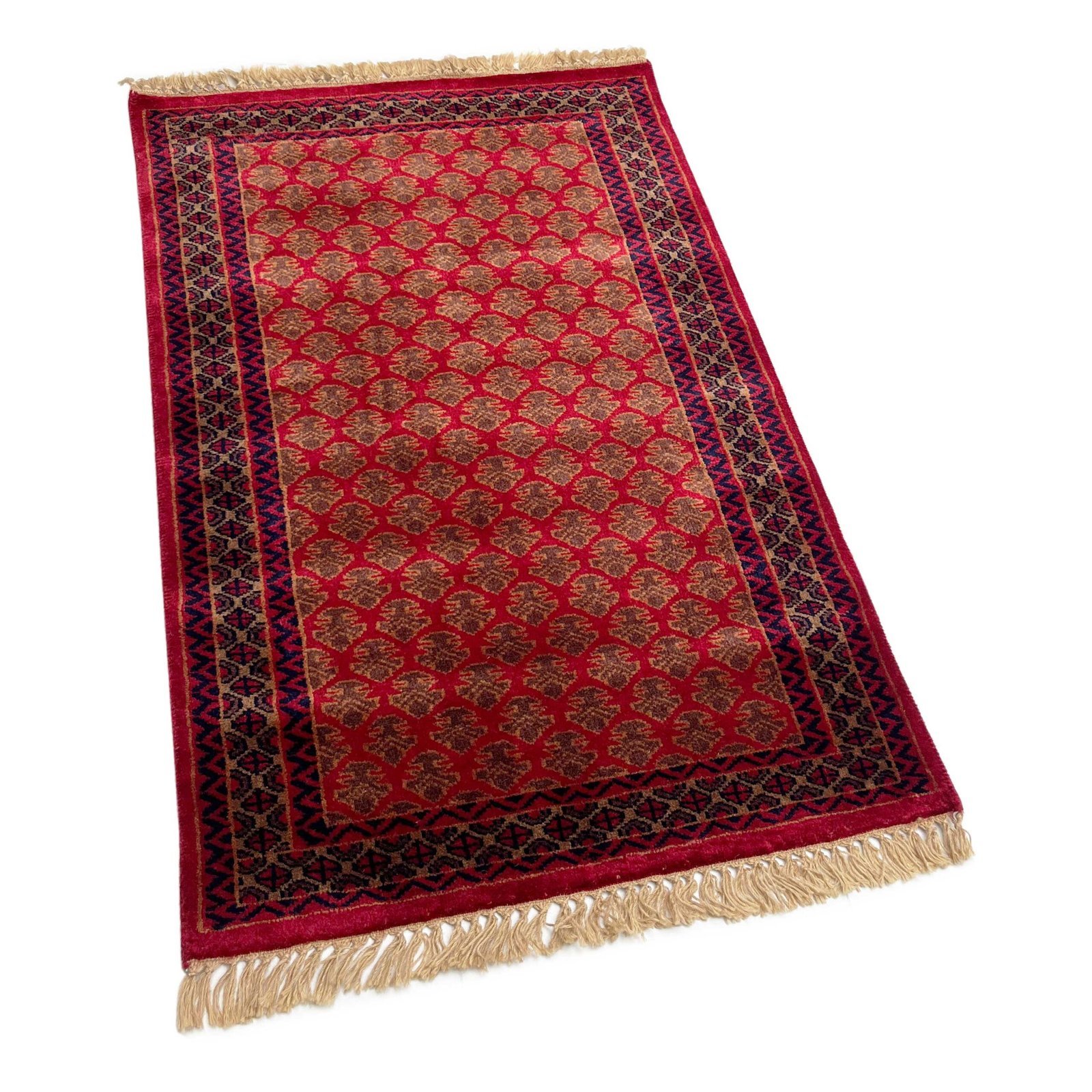 2.5x4 ft Hand Knotted Woolen Carpet Red lichi - Image 6