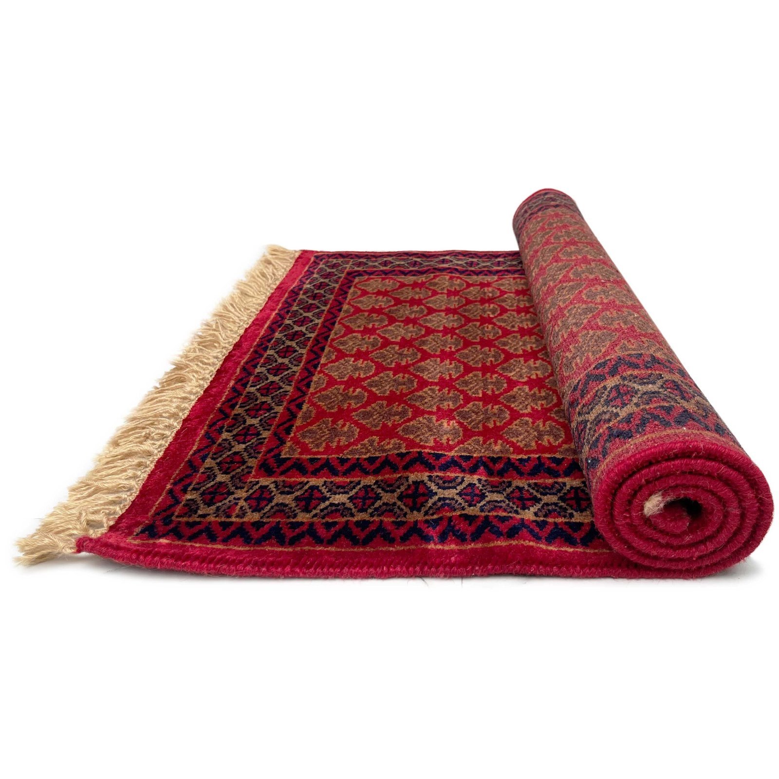 2.5x4 ft Hand Knotted Woolen Carpet Red lichi - Image 4