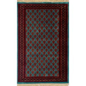 2.5x4 ft Hand Knotted Woolen Carpet Turquoise Lichi