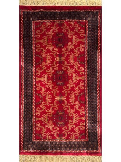 2.5x4 ft Handmade Wool Red Palace Carpet