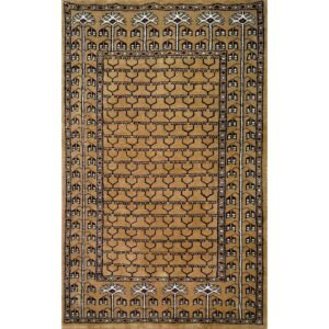 2.5x4 Feet Handmade Camel Wool Carpet Tribal