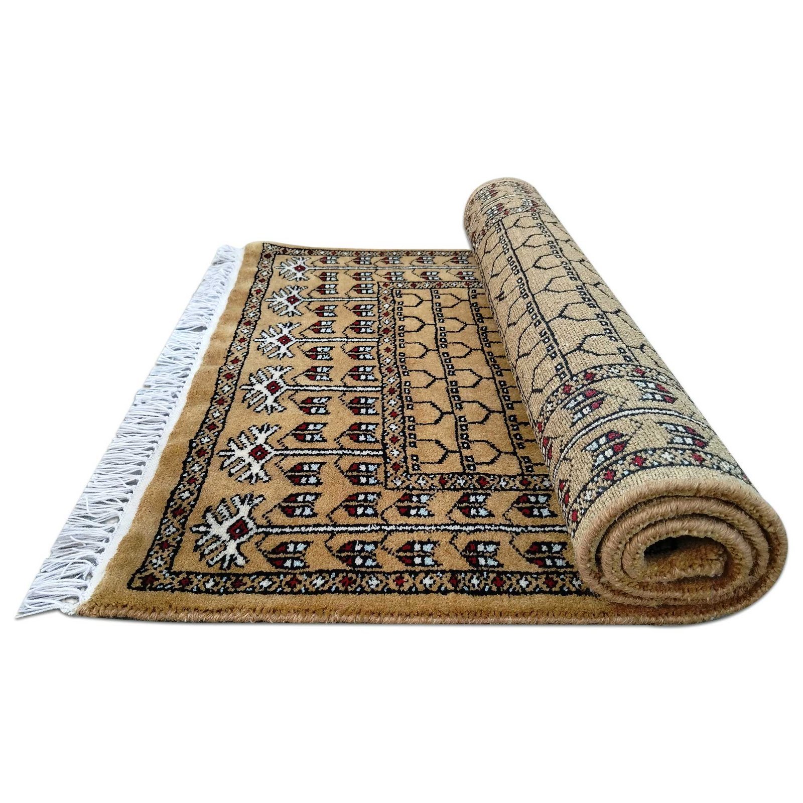 2.5x4 Feet Handmade Camel Wool Carpet Tribal - Image 6