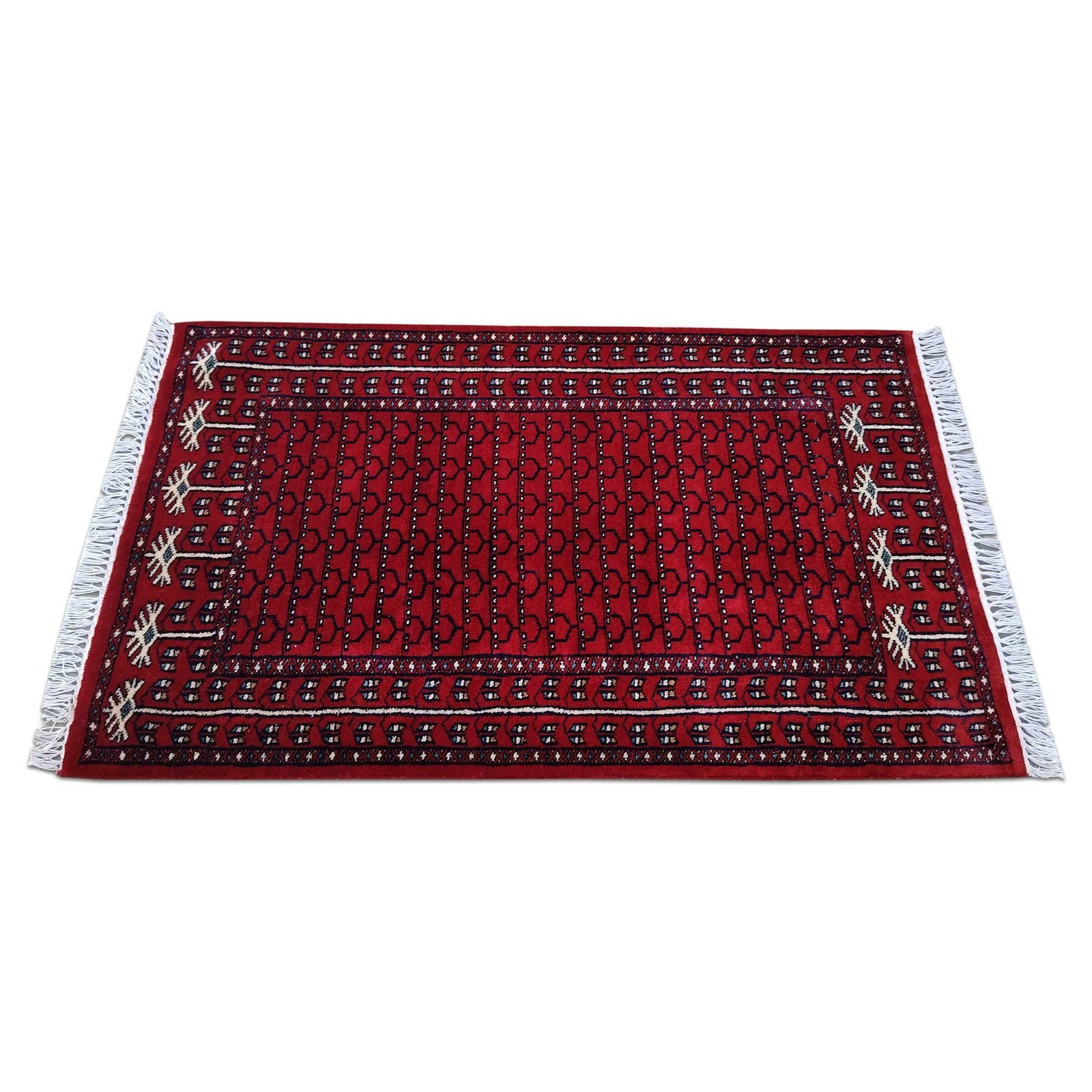 2.5x4 Feet Handmade Red Wool Carpet Tribal - Image 2