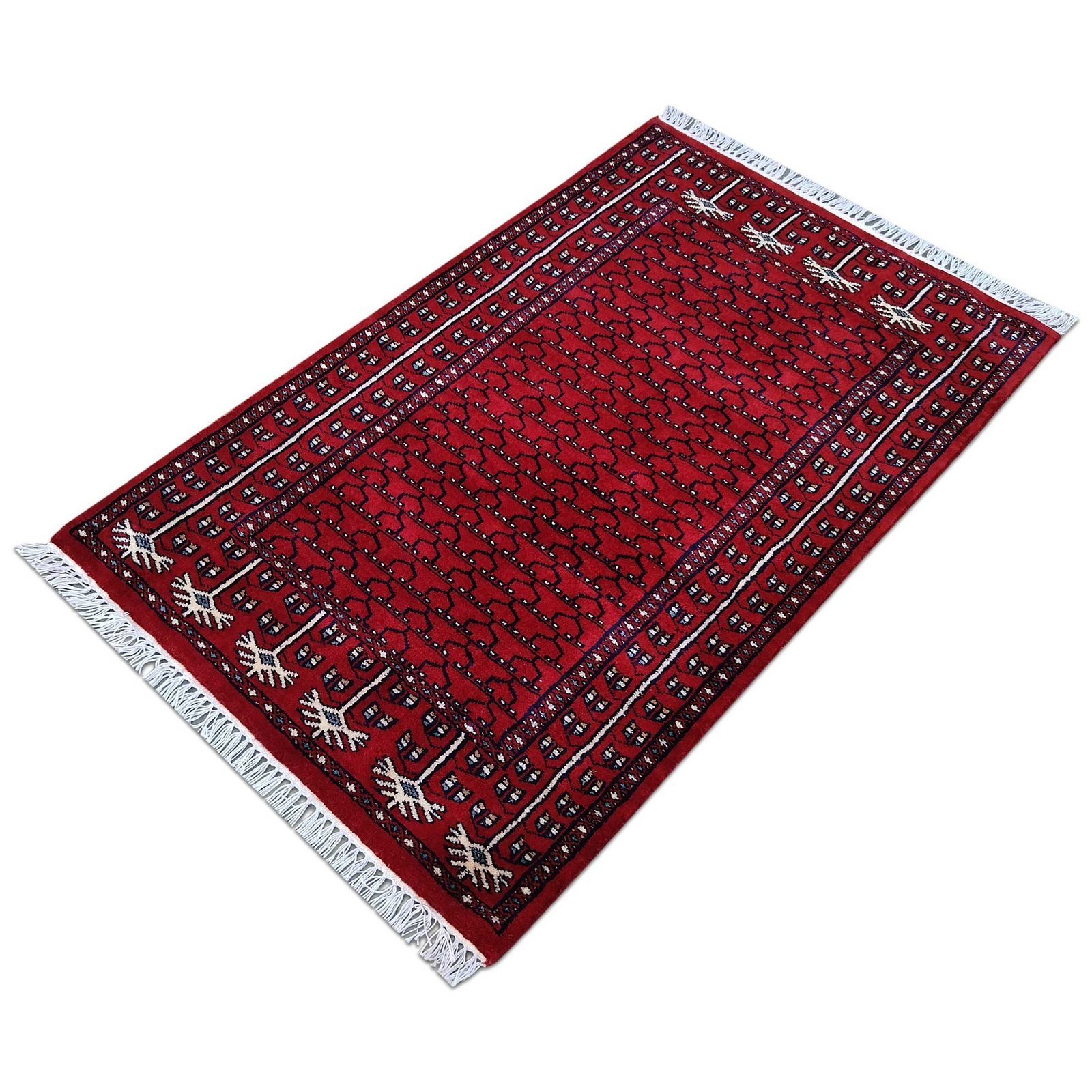 2.5x4 Feet Handmade Red Wool Carpet Tribal - Image 4