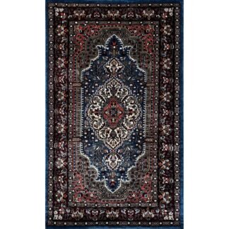 2.5x4 feet Hand Knotted Bamboo Silk Carpet Indopersian Blue