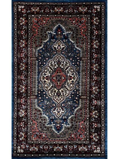 2.5x4 feet Hand Knotted Bamboo Silk Carpet Indopersian Blue