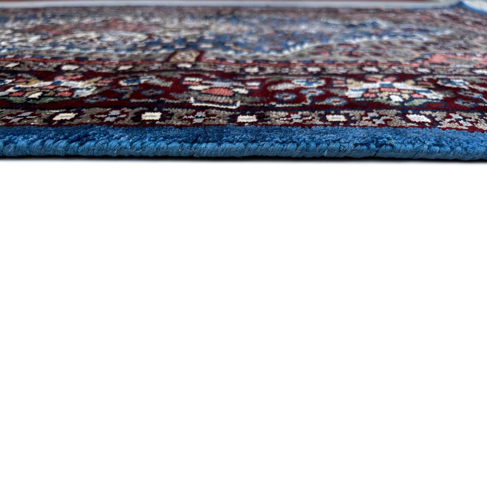 2.5x4 feet Hand Knotted Bamboo Silk Carpet Indopersian Blue - Image 6