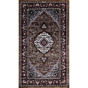 2.5x4 feet Hand Knotted Bamboo Silk Carpet Indopersian Copper