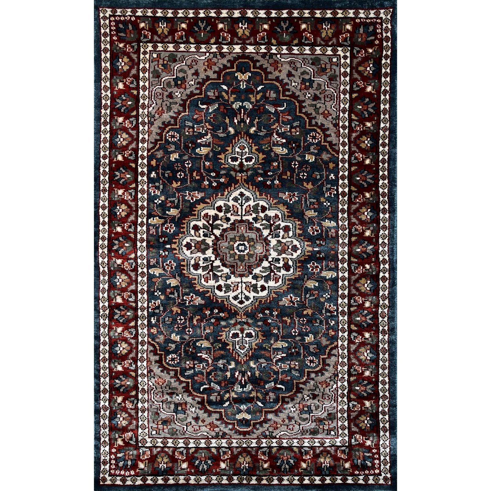2.5x4 feet Hand Knotted Bamboo Silk Carpet Indopersian Gray